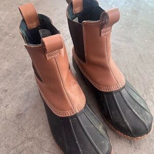 Lands' End Brown and Black Insulated Duck Boots